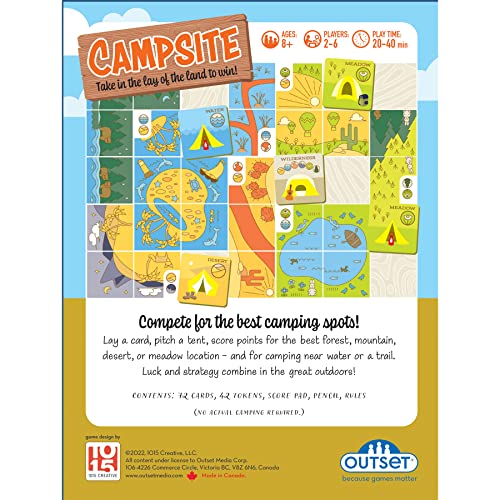 Campsite - Juego de estrategia de camping de Outset - para edades 8+ miniatura 2