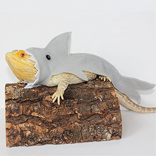 SEIS 3 Pcs Shark Bearded Dragon Costume Felt Cloth Lizard Outfit Halloween Small Animal Clothes Harness for Chameleon… - Image 8
