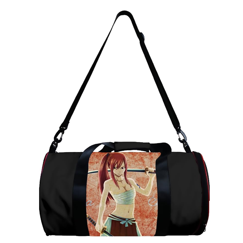 Zhongkaihua FAIRY TAIL Cylinder Crossbody Bag Large Capacity Multifunctional Sports Swimming Gym Duffle Bag,Anime Printed Pattern Casual Travel Portable Bag — image 1