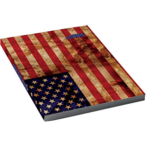 USA - Agenda Sept 2015/ Sept 2016 - Flag sépia - 12x17cm couverture souple 1 jour par page