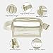 Bomvabe Clear Fanny Pack Stadium Approved, Clear Crossbody Bag with Adjustable Strap for Women, Transparent Belt Bag for Stadium Events, Fashion Waist Bag Crossbody for Concert Sport, Beige