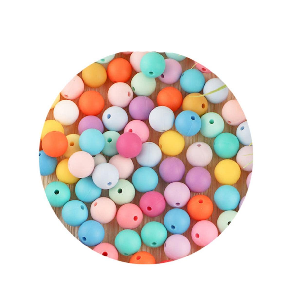 50Pcs Silicone Beads 12mm Round Perle Silicone for Jewelry Making Products-50pcs Mix Colour