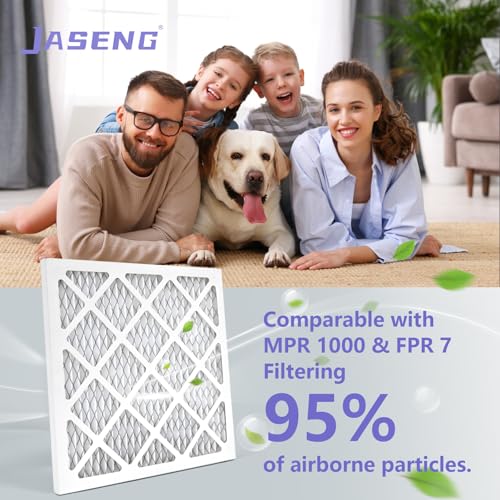 Image of 12x12x1 MERV 11 Air Filter, 4-Pack for Furnace HVAC | MPR 1000 FPR 7 Pleated HVAC filter, Exact Size: 11.81 inchx11.81 inchx0.79 inch, Filters Dust, Pollen & Pet Dander, 3-Month Lifespan