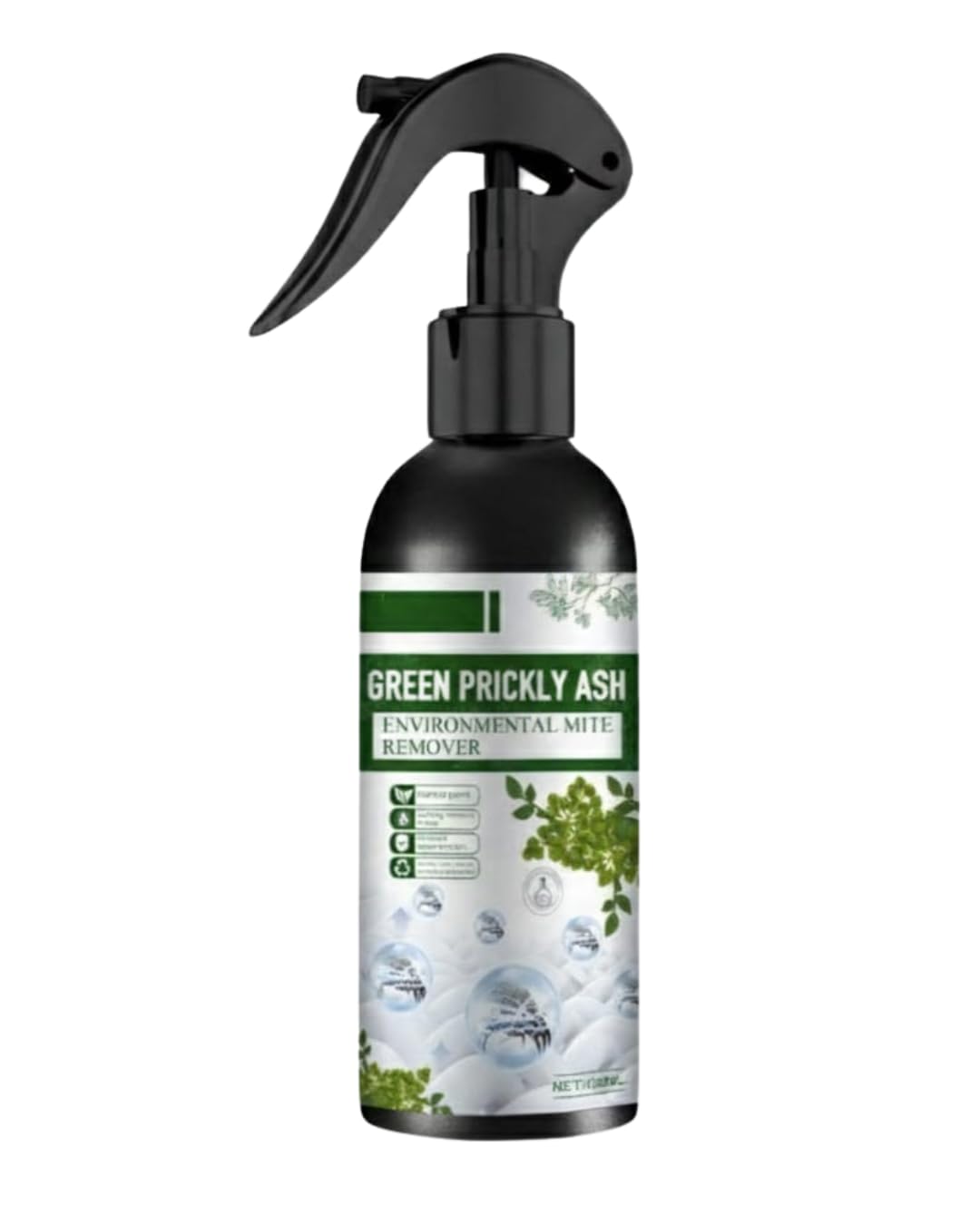 Green Prickly Ash Environmental Mite Remover Spray Herbal Dust Mite & Bed Bug Killer Non Toxic Indoor Spray for Mattress Sofa Carpet Curtains Pillow (mite killer spray-S)-image-29