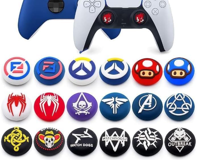 Image of 2PCS Joystick Cap Silicone Rubber Thumb Stick Grip Caps for PS5 PS4 PS3 Xbox 360 Xbox One Xbox One X Elite Controller (Color 5)