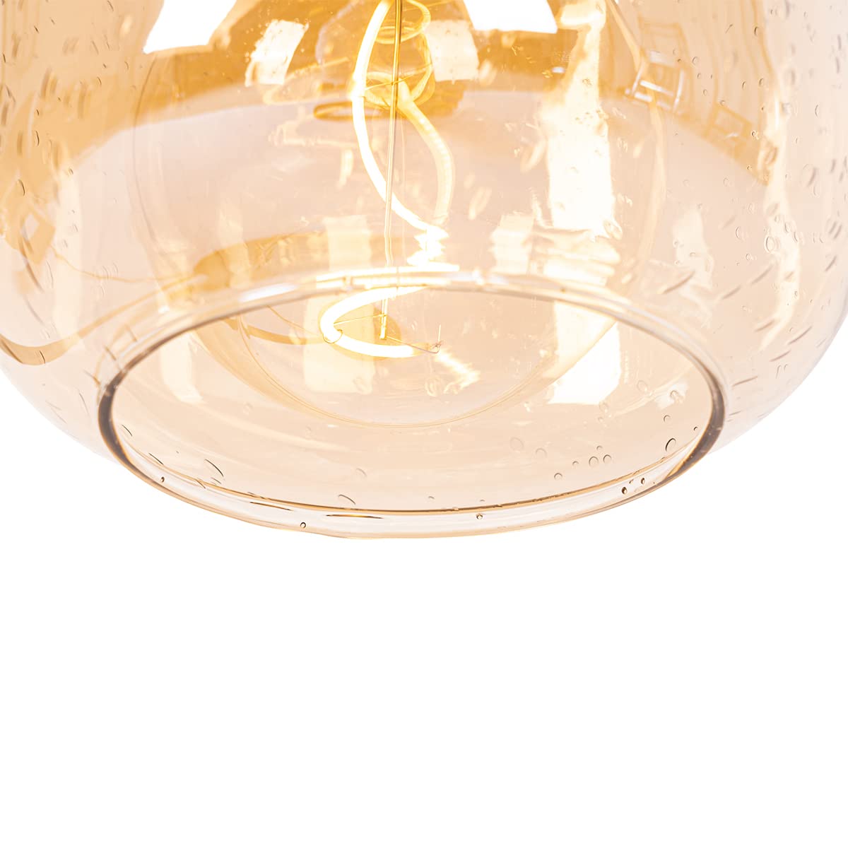 Qazqa Diseño Lámpara de mesa de diseño negra con latón y cristal ámbar - Zuzanna/Acero Alargada Adecuado para LED Max. 1 x 40 Watt