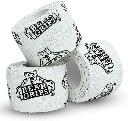 Bear Grips Cinta de levantamiento de pesas para pulgar, equipo de gimnasio en casa, cinta de agarre de gancho para protección de muñeca y dedos,