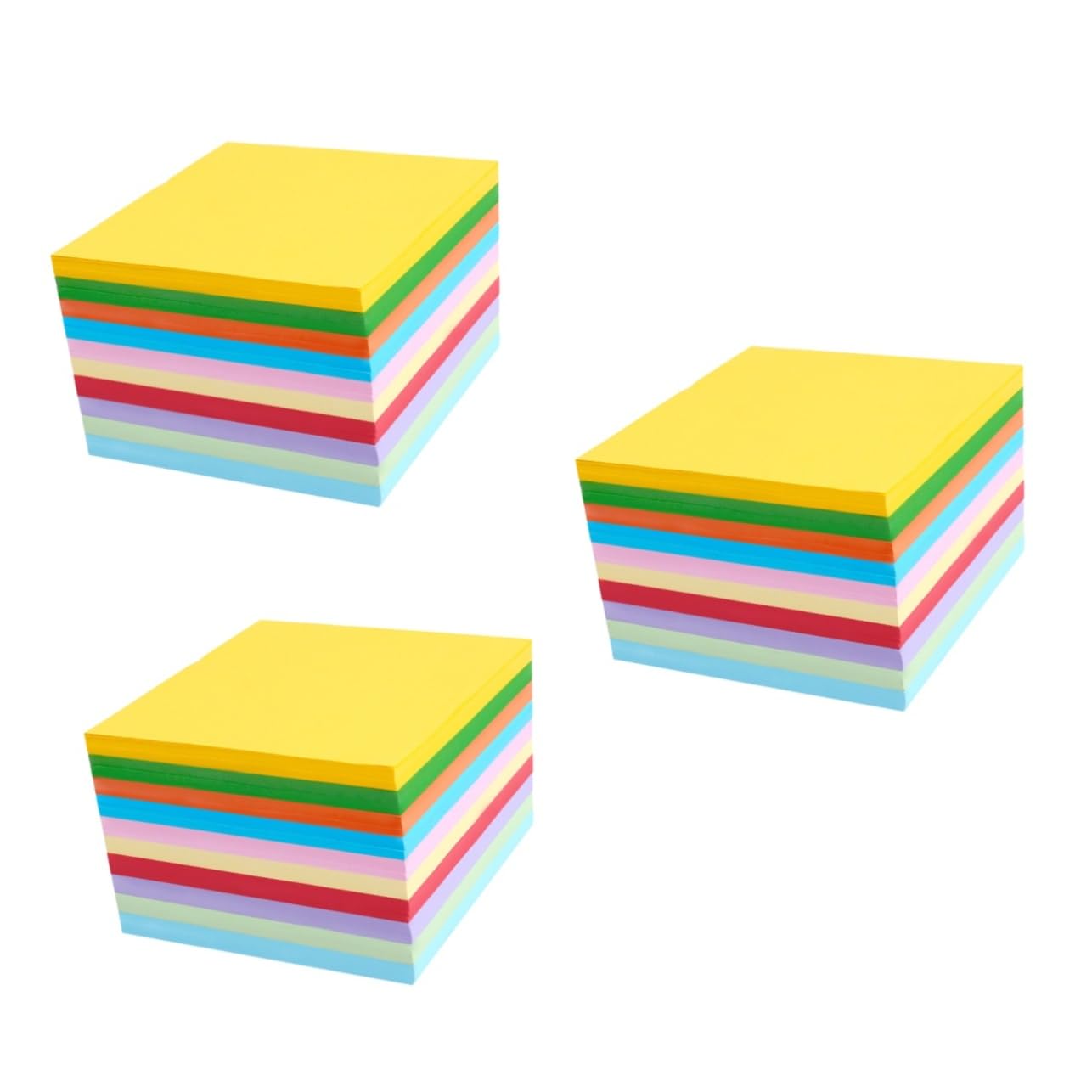 HOMSFOU 3 Series Papel Origami Cuadrado Para Manualidades Diy Papiroflexia Para Proyectos Artísticos Papel Ecológico Para Decoración Y Educación 1000 Piezas*3