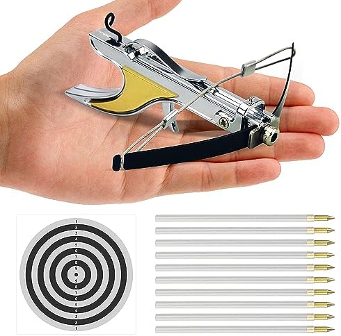 TIQAOTE Pocket Crossbow Mini Crossbow Model Bow and Arrow Hunting Outdoor Miniature Crossbow Art Craft Collectible for Adult TIQAOTE Pocket Crossbow Mini Crossbow Model Bow and Arrow Hunting Outdoor Miniature Crossbow Art Craft Collectible for Adult