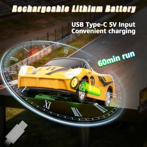 Image of Ferari Model Mini Alloy 1:64 Scale RC Car Remote and App Control Rechargeable C Type Toy Car, 3-Speed Adjustment Pocket Toy Car for Kids 4-8 Years and Adults (Multicolour)