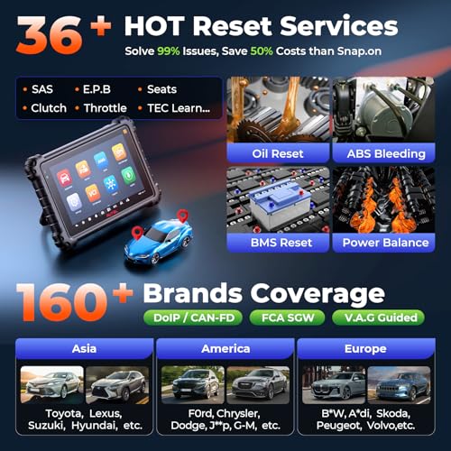 Autel MaxiSYS MS906 PRO-TS Scanner, 2026 MS906 Pro TS Up of MS906 MAX MS906Pro MP900TS MS906TS MP900BT, OE TPMS & Code, Bidirectional Scan Tool, 3000+ Test, 36+ Service, DOIP&CAN FD, FCA - Image 6