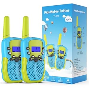 Kearui Juguetes para Niños de 3-8 Años,Walkie Talkie para Niños 8 Canales LCD Pantalla VOX Larga Distancia 3KM,Regalos para Niños o Niñas de 3 a12 Años Pascua para niños