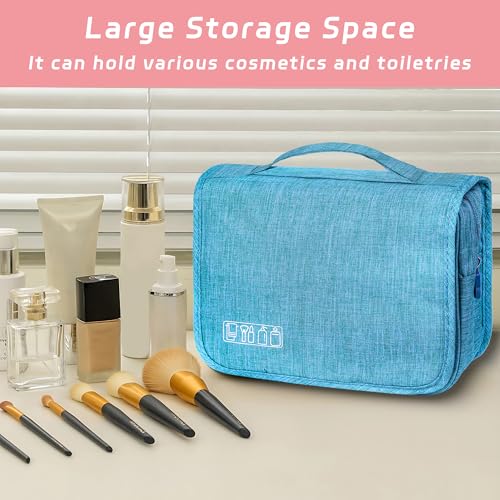 Image of Toiletry Bag Travel Bag with Hanging Hook for Women Men,Sky Blue