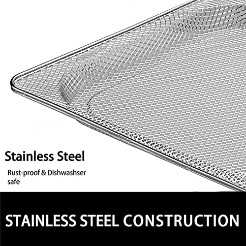 Pacienjo Air Fryer-Korb - Heißluftfritteuse aus Edelstahl für Backofen | Kochgeräte Digitale Luftzirkulation gleichmäßig erhitzt für Ninja SP100/SP101B1/SP101C – Bild 7