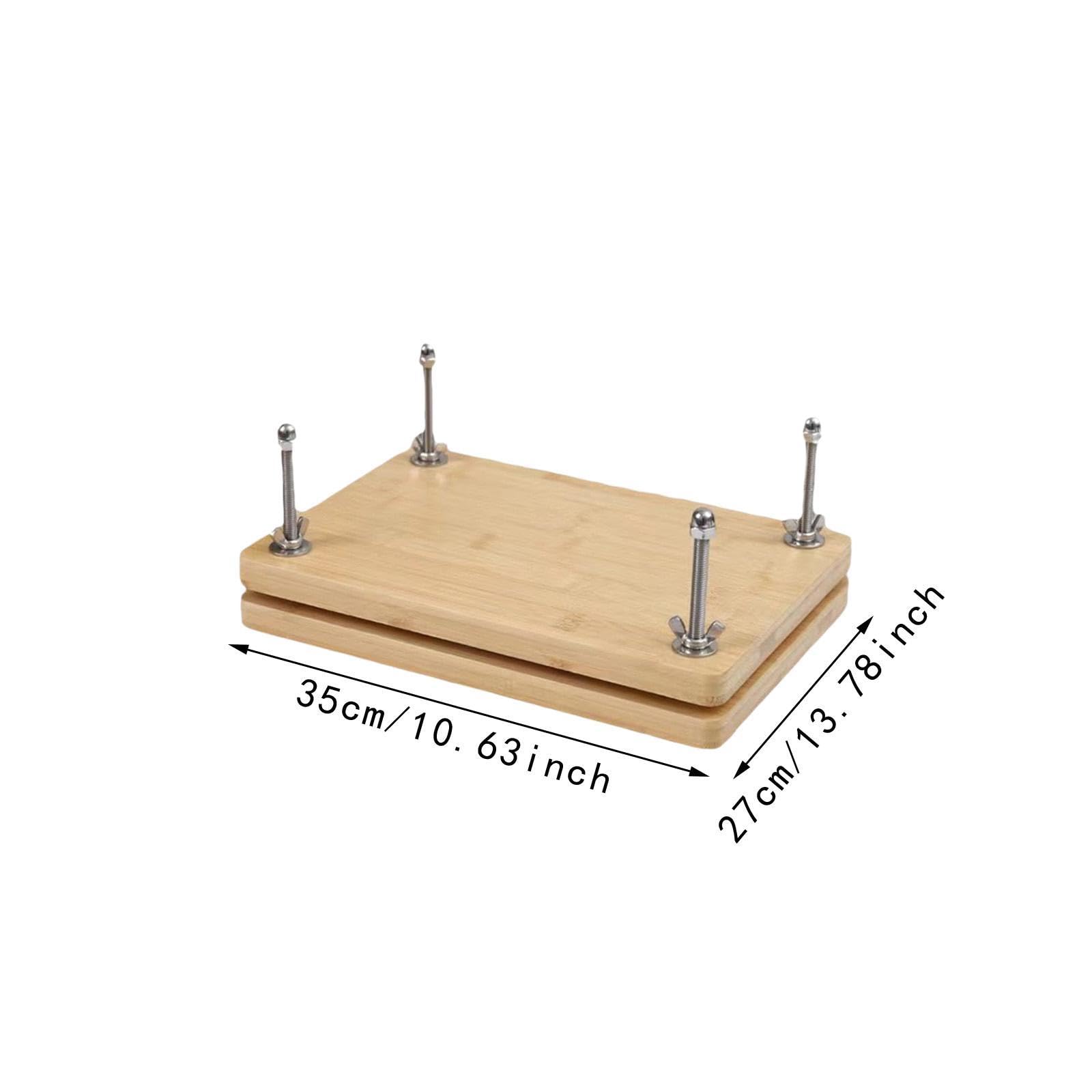 Badiman Wooden Book Press Tools Bookbinding Press Practical Sturdy Lightweight Supplies Book Binding Press Clamp for Scrapbooking, 2 Layers