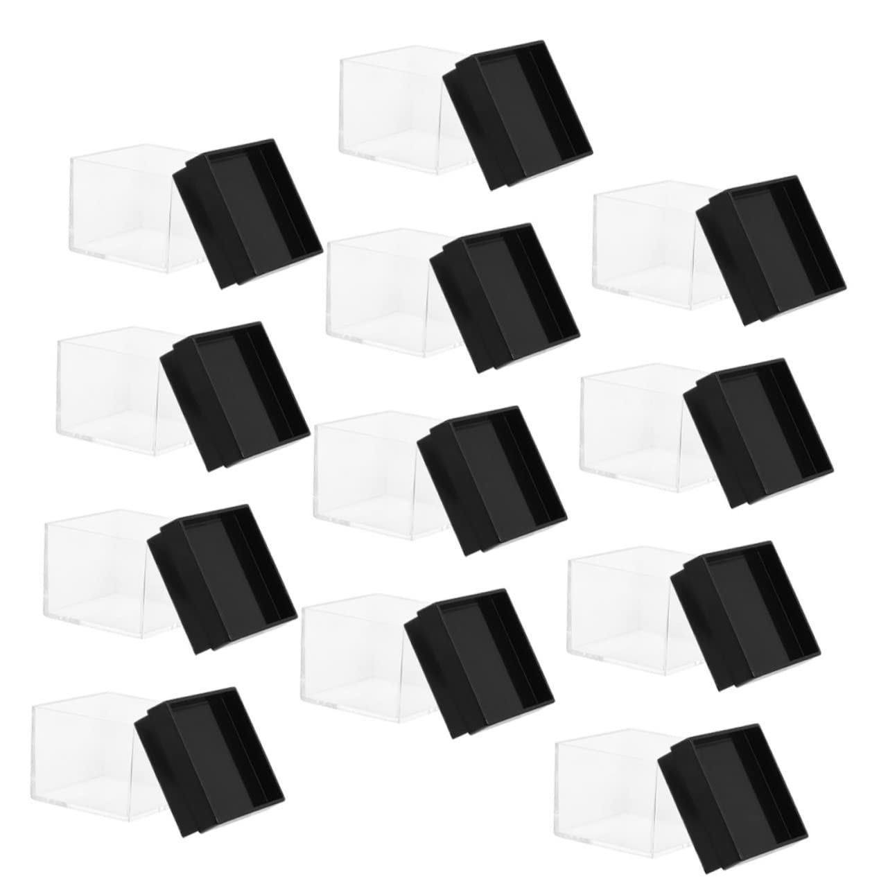 IWOWHERO 5sets Square Mineral Case Sample Displaying Large Storage Box for Bulk Minerals 12pcs*5