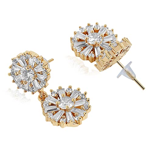 AAA+ Zircon Diamond Dangle Earrings