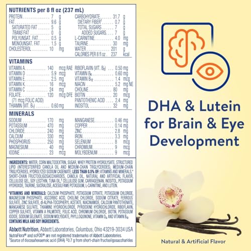 PediaSure Peptide 1.0 Cal, Peptide-Based Formula, Sole-Source Nutrition Drink for Tube Feeding or Oral Nutrition, Vanilla, 8-fl-oz Bottle, Pack of 24