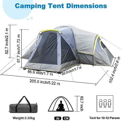 Carpa para camping familiar 10 personas con 3 habitaciones miniatura 5