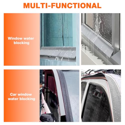 Image of HASTHIP 1M /39inch Window Sill Water Stopper Barrier Silicone Self-Adhesive