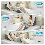 BDEUS 4PCS Bed Wedge Pillow Post Surgery, Orthopedic Sleeping Wedge Pillow Set for Back, Neck and Leg Pain Relief, Acid Reflux, GERD, Memory Foam Support Pillows for After Surgery, White - Image 4
