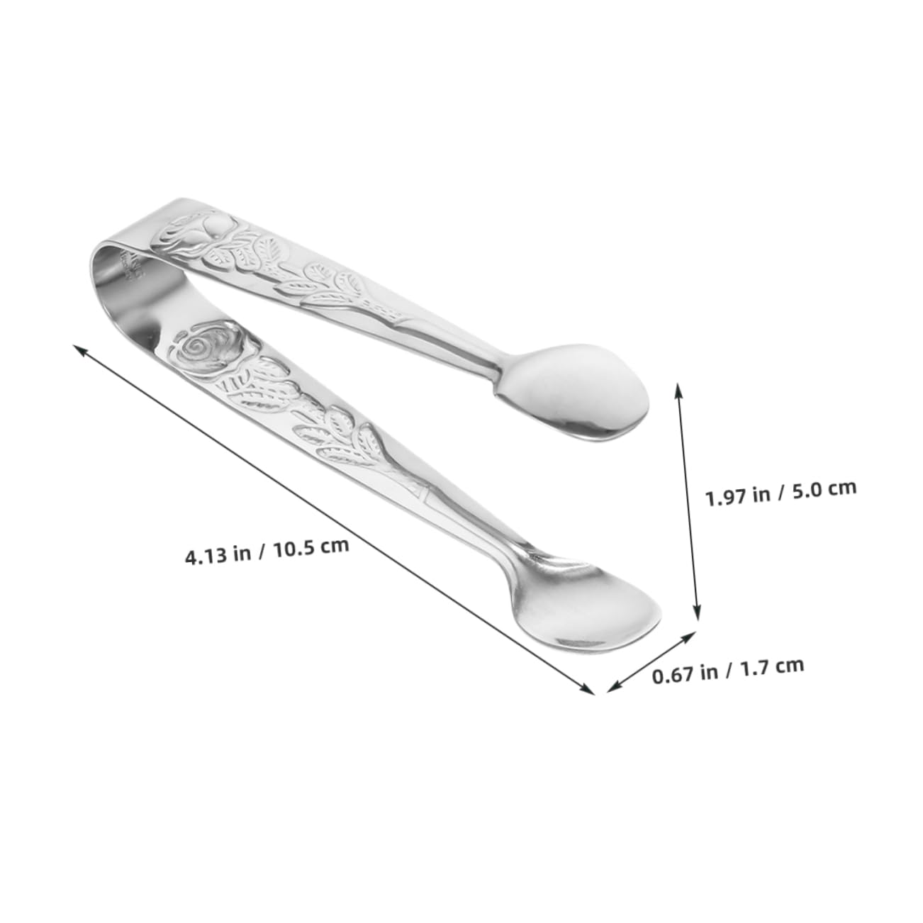 OKUMEYR 6Pcs Mini Serving Tongs Dessert and Sugar Cube Tongs with Elegant Pattern for Appetizers Ice Cubes and Coffee Bar Accessories