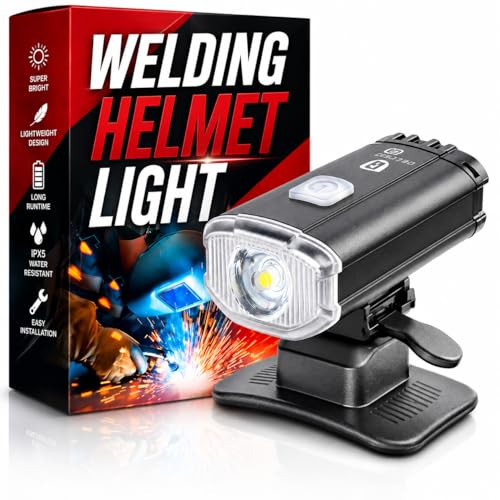 GREERRIDE Rechargeable Welding Helmet Light Attachment- LED Hard Hat Light,