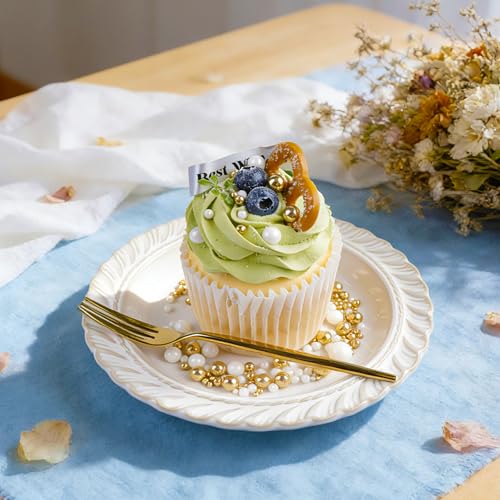 Image of Gold and White Sprinkles for Cake Decorating, 130g /4.6oz Edible Pearl Sprinkles Mix, Sugar Candy Pearls for Baking, Cookie Decorations and Cupcake Toppings, Wedding Party Christmas Holiday Supplies