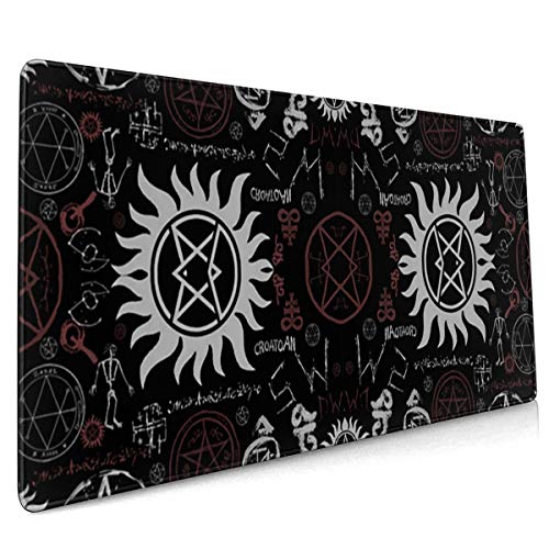 Exclusive Discount 50% Price Supernatural Symbols Black Gaming Mouse Pad Computer Keyboard Mouse Mat Large Extended Soft Ultra Thick Premium-Textured & Waterproof with Stitched Edges Non-Slip Rubber Base for Work, Laptop, Pc 70% Off Discount Supernatural Symbols Black Gaming Mouse Pad Computer Keyboard Mouse Mat Large Extended Soft Ultra Thick Premium-Textured & Waterproof with Stitched Edges Non-Slip Rubber Base for Work, Laptop, Pc