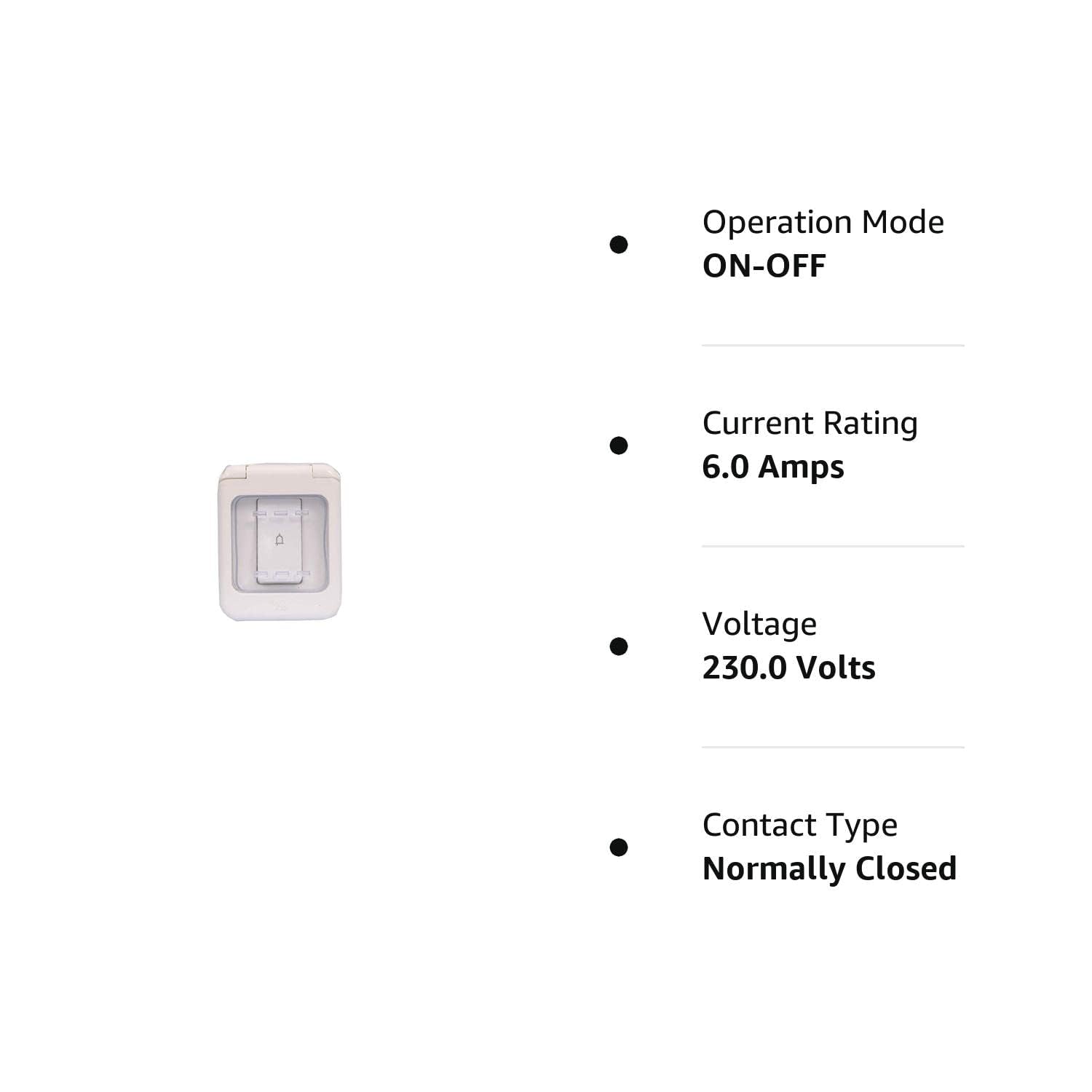 Epic Plastic Water Proof Bell Switch (Ivory) 2