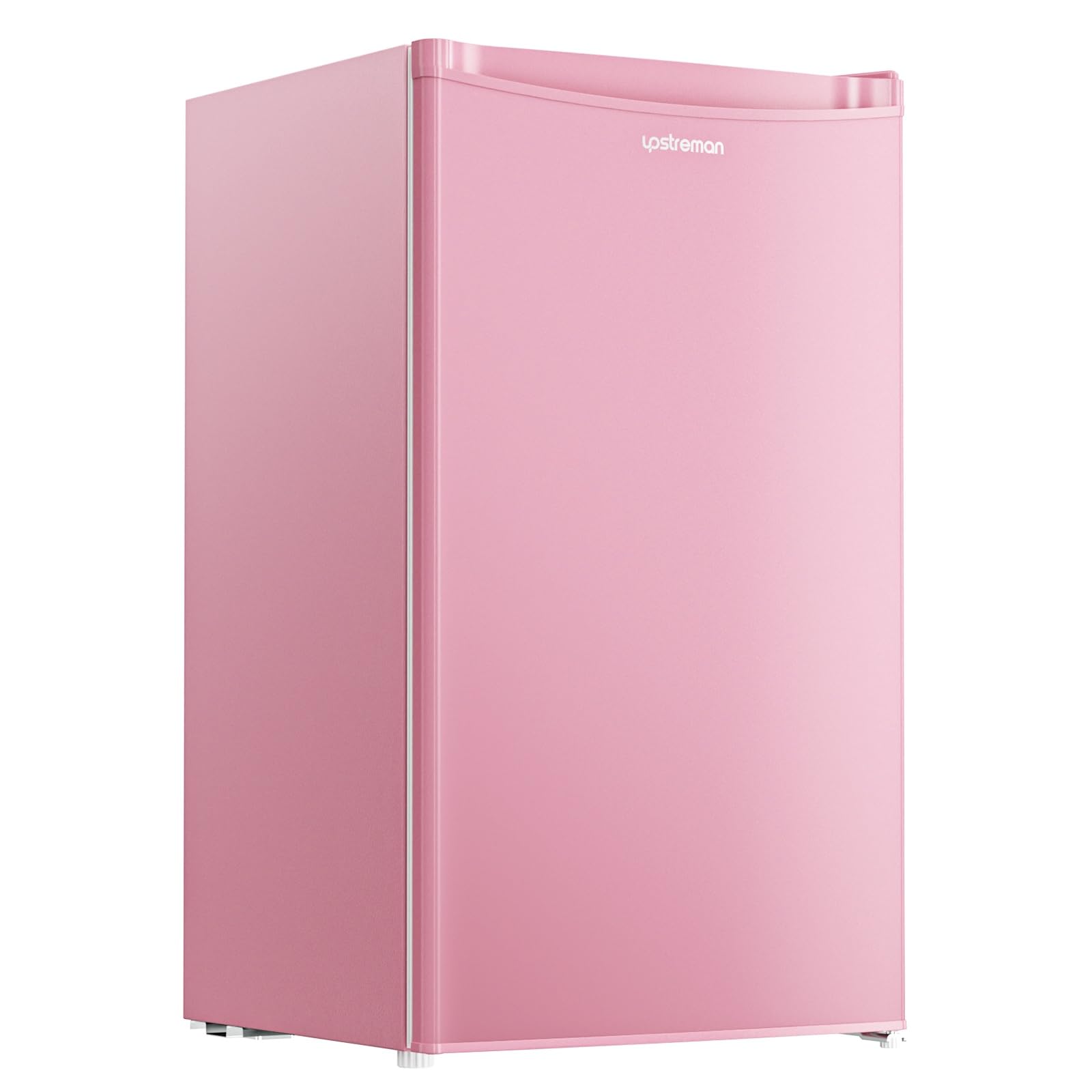 Upstreman 91L frigorifero con congelatore (1 stella), piccolo frigorifero con scomparto per verdure e porta uova, mini frigorifero per dormitorio, ufficio, camera da letto, rosa-BR321