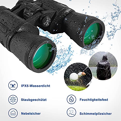 SEAFLY Fernglas Erwachsene 12x50, Fernglas mit Nachtsicht, Metall Binoculars mit Bak-4 und FMC-Linse… – Bild 8