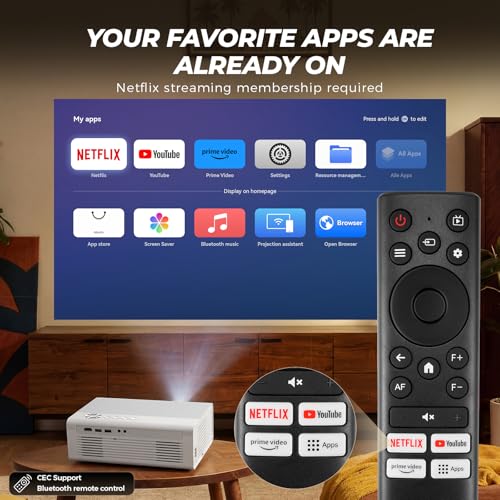 Portable Smart Projector 4K Support