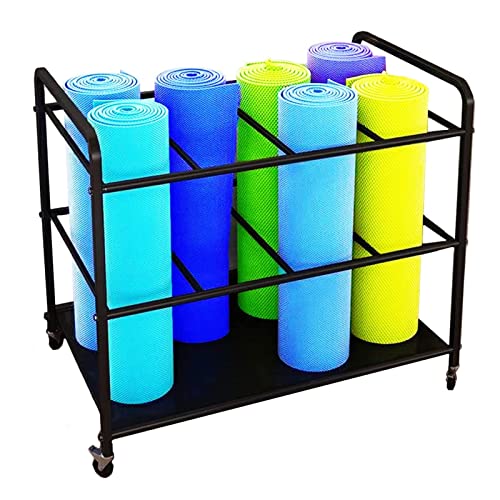 Carrito para esterillas de yoga móvil para transformar tu sala u hogar 2