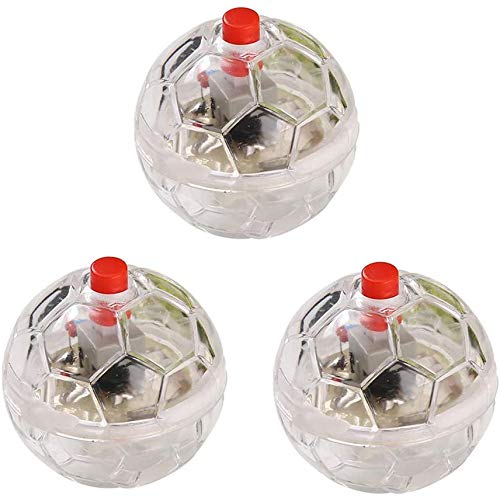 ROSETOR 3 Stks Gloeiende Bal, Knipperende Transparante Plastic Bal Grappige Training Plagen Kat Speelgoed Flash Ballen Huisdier Interactieve Speelgoed