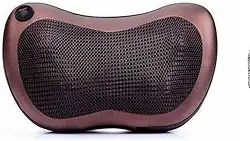 Massageador Elétrico para Pescoço e Lombar, Bivolt 110v/220v, com Infravermelho, Portátil para Casa e Carro, Inclui Fonte de Alimentação e Cinta de Fixação