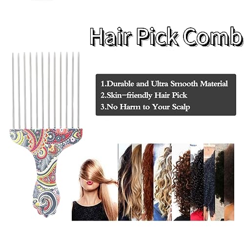Peine Professional Hair Styling Pick de Acero Inoxidable miniatura 3
