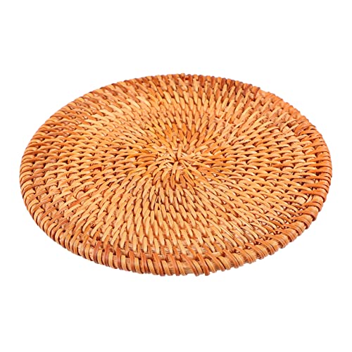 SECFOU シー木製テーブルマット 耐熱 プレースマット 鍋敷き ボウルホルダーパッド 家用 断熱コースター 和風デザイン 軽量 耐久性