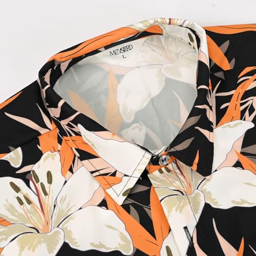 Image of Hawaiian Shirt for Men Tropical Shirts Summer Beach Button Down Short Sleeve Luau Aloha Floral Cruise Vacation Outfit 2026