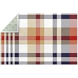 Area Rugs for Bedroom Living Room Carpet Washable Rug Indoor or Outdoor Rugs, Lattice Plaid Grid Che