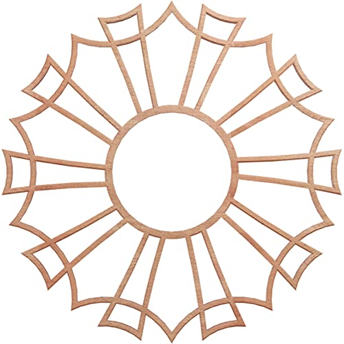 Image of Ekena Millwork 20 inchOD x 7 inchID x 3 /8 inchT Augustus Wood Fretwork Pierced Ceiling Medallion, Cherry