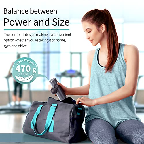 Mini Massagepistole, Tragbare leise Massagepistole für Muskelmassage mit 3200 U/min Motor, Max Standkraft von 14kg, kompaktes Handmassagegerät für Sport, Büro, Zuhause, Geschenke für Männer/Frauen - Image 7