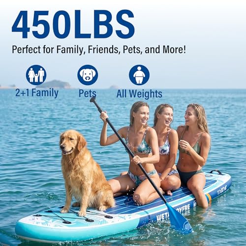 Image of Inflatable Stand Up Paddle Board, 11' x 33 inch x 6 inch Extra Wide SUP with Premium Accessories, Non-Slip Deck ISUP for All Skill Levels, Adults, Youth, Fishing, Yoga, Floating on Ocean & Lake