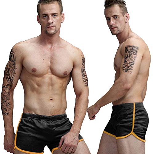 Aimpact Mens Mesh Training Shorts 3 Inch Running Fitness Athletic Sexy Booty Short Workout Shorts (Ac11Black M) #TOP1