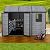 Pipleo 8x10 FT Outdoor Storage Resin Shed with Floor, All-Weather Plastic Garden Shed with Lockable Door & Windows, Waterproof Tool Shed for Backyard, Patio, Lawn, Tools Storage - Wood Grain