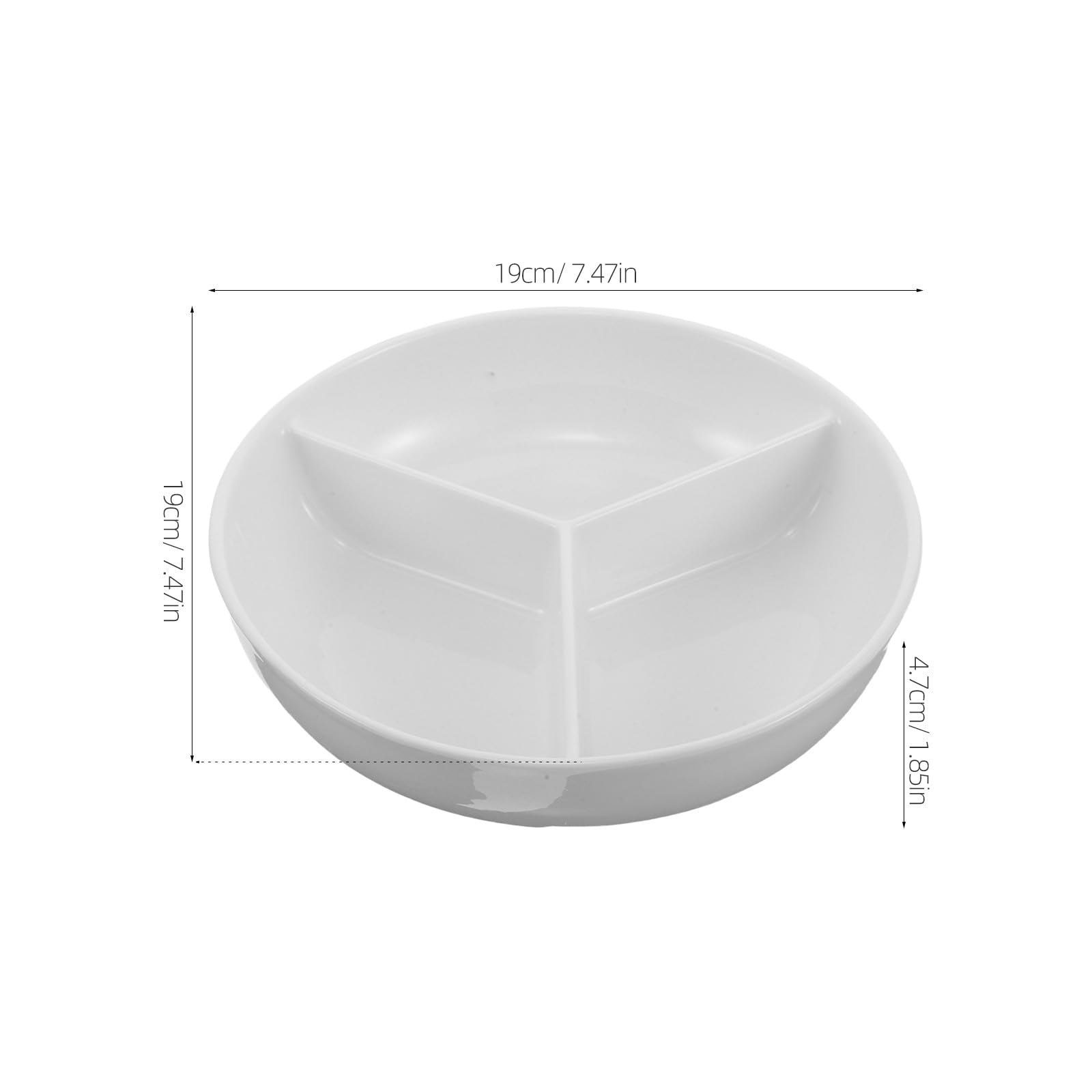 OUNONA Ceramiczna płyta do kontroli porcji: 3-sekcyjna miska na płatki zbożowe do oddzielania mleka, kanapek, maczania chleba, śniadania, jogurtu, zdrowych posiłków, diety dla dorosłych i osób