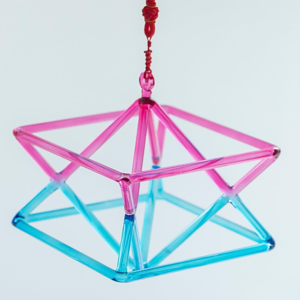 Piramide di Cristallo Trasparente Merkaba for Terapia del Suono, Meditazione, Yoga, Strumento Musicale Perfetto for La Guarigione dei Chakra, Ciotola di Cristallo Tibetana(5 inch)