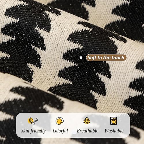 Funda de sofá reversible lavable gris con borlas bohemias para muebles 4