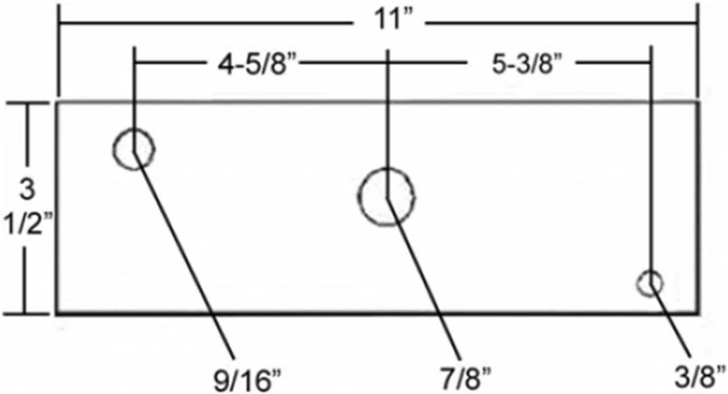 EQ-11 Trailer Equalizer Kit/Trailer Equalizer Bushings Bolts for 2" Wide Slipper Springs Suspension Kit 11" Long 7/8" Center Hole W/Nuts & Bolts