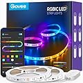 Govee 65.6ft RGBIC LED Strip Lights, Color Changing LED Strips, App Control via Bluetooth, Smart Segmented Control, Multiple Scenes, Enhanced Music Sync LED Lights for Bedroom, Christmas (2 X 32.8ft)